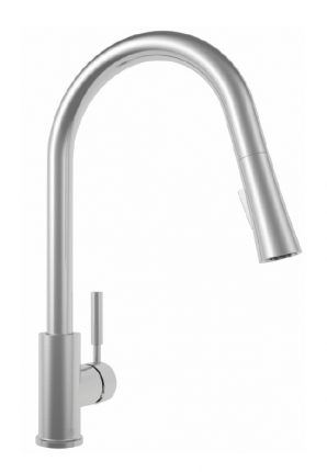 Single Handle Pull-Down Kitchen Faucet - Modern Back Button - Model : RBF-008