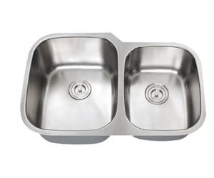 60/40 Large Bowl Left Stainless Steel Kitchen Sink - Model : RBS-201-ST